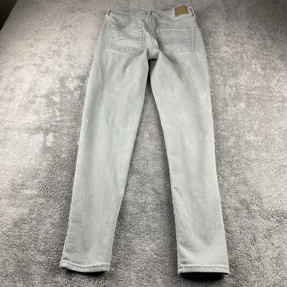 American Eagle Super Stretch High Rise Jegging Jeans Womens 6 R Gray - Picture 11 of 15